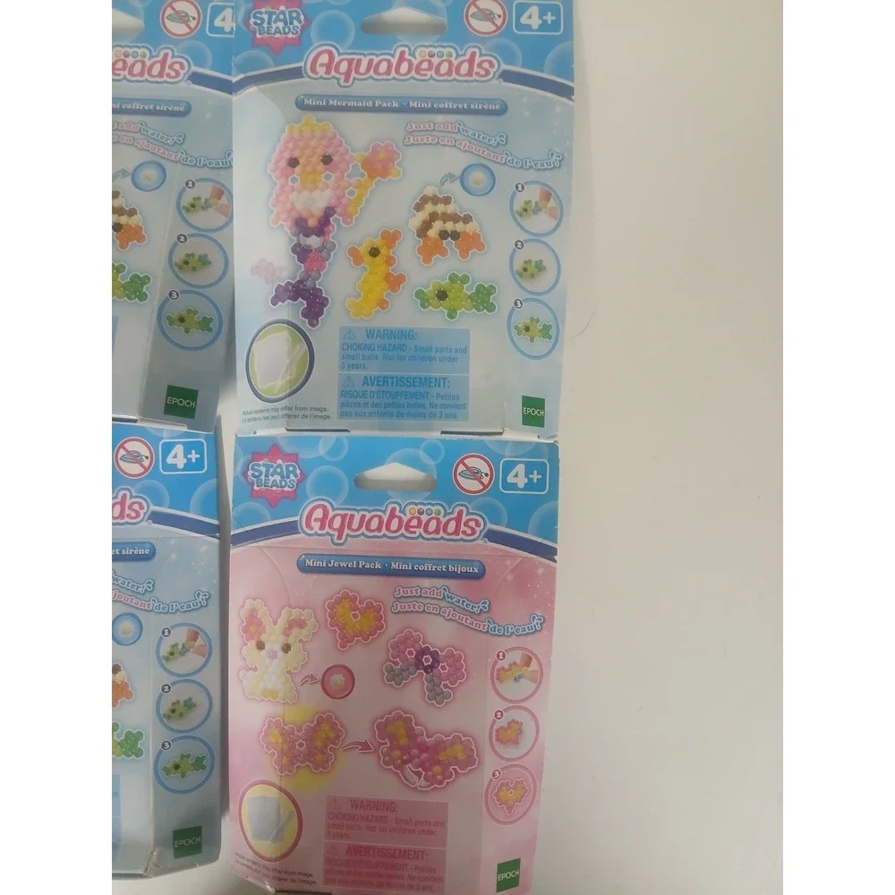 Aquabeads Craft Kits Lot of 6 Kids Water Beads Art Set New Sealed Bundle